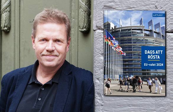 Bengt Fredriksson med den Lättlästa bok om EU-valet