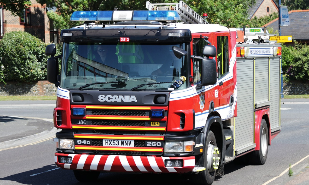 Brandbil på väg.