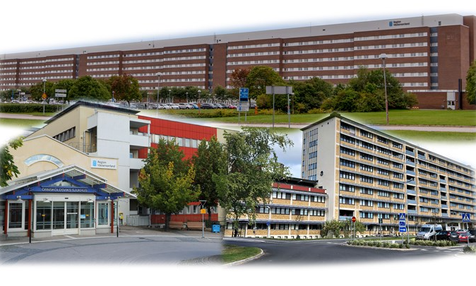Collage av de tre sjukhusen i Västernorrland