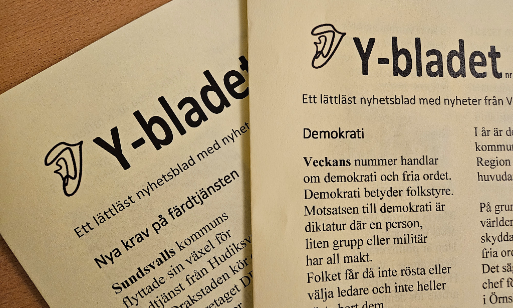 Två nummer av Y-bladet på varann. När bild av framsidorna.